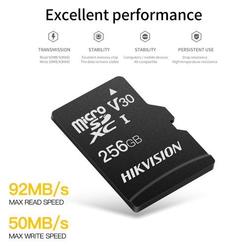 5/10x carte micro SDXC carte mémoire 128 Go 256 Go TF carte mémoire, jusqu'à 92 Mo/s - Photo 3/24