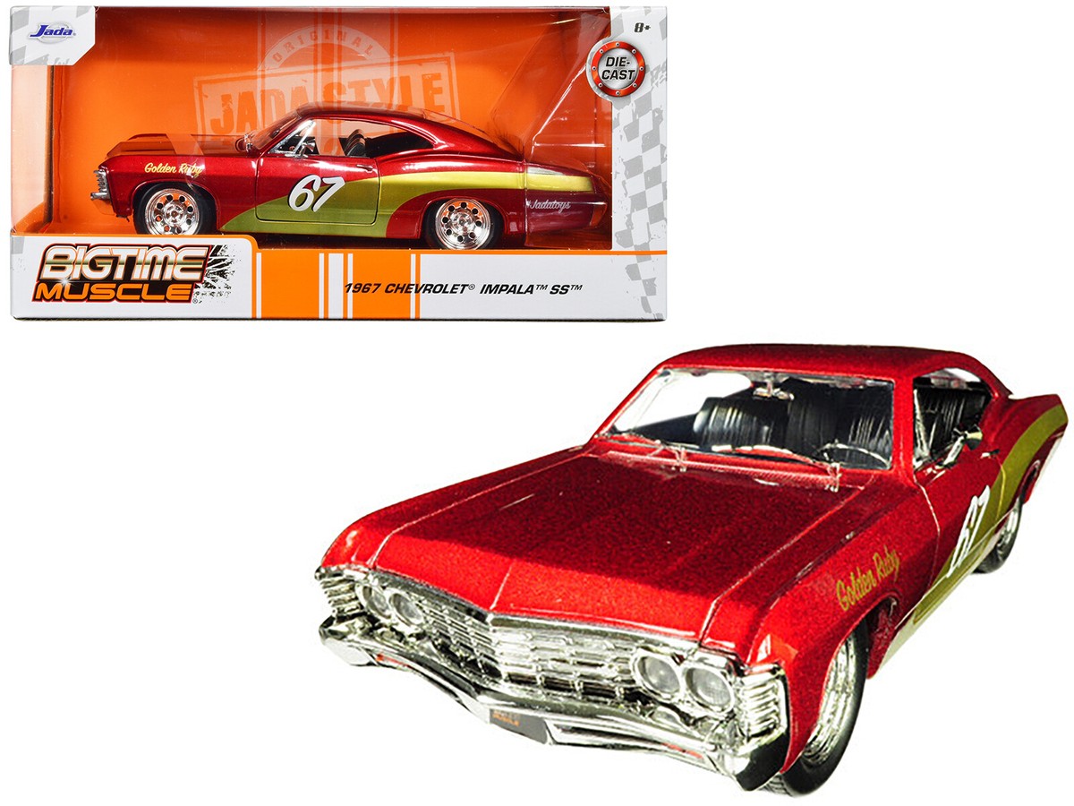 Jada 1967 シボレーインパラgolden ruby 1967 Chevrolet Impala SS #67 Golden Ruby Red with Gold