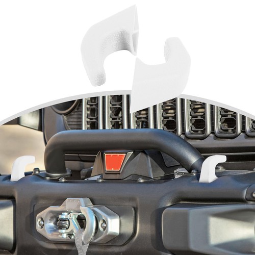 2pc Bumper Tow Hook Protector Tow Hook Rubber Covers For Jeep Wrangler JK JL JT - Picture 7 of 66
