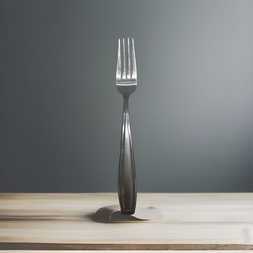 Satin Shasta Salad Fork Oneida Stainless Flatware USA Piloti