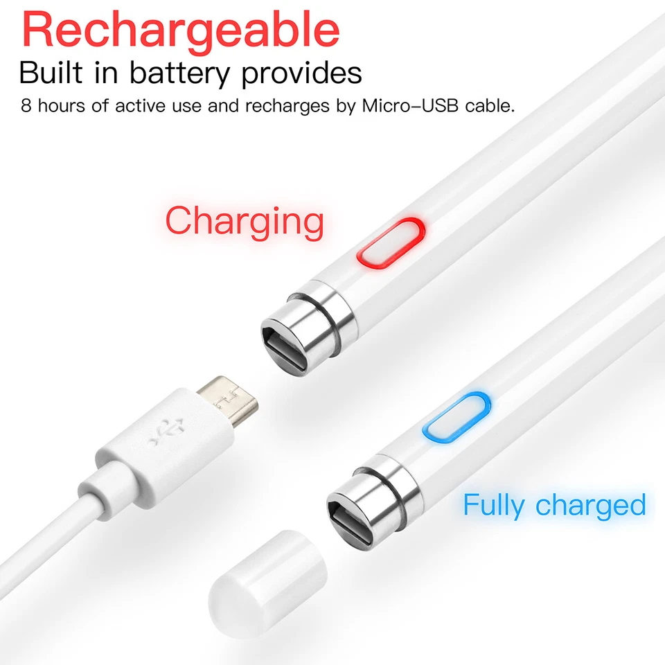 Rechargeable Touch Screen Pencil Pen Stylus for iPad 9 8 7 6 mini 4 5 6 Pro Air - Image 3 of 4