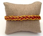 New Men Women Flag Gift Spain Adjustable Braided Leather Bracelet
