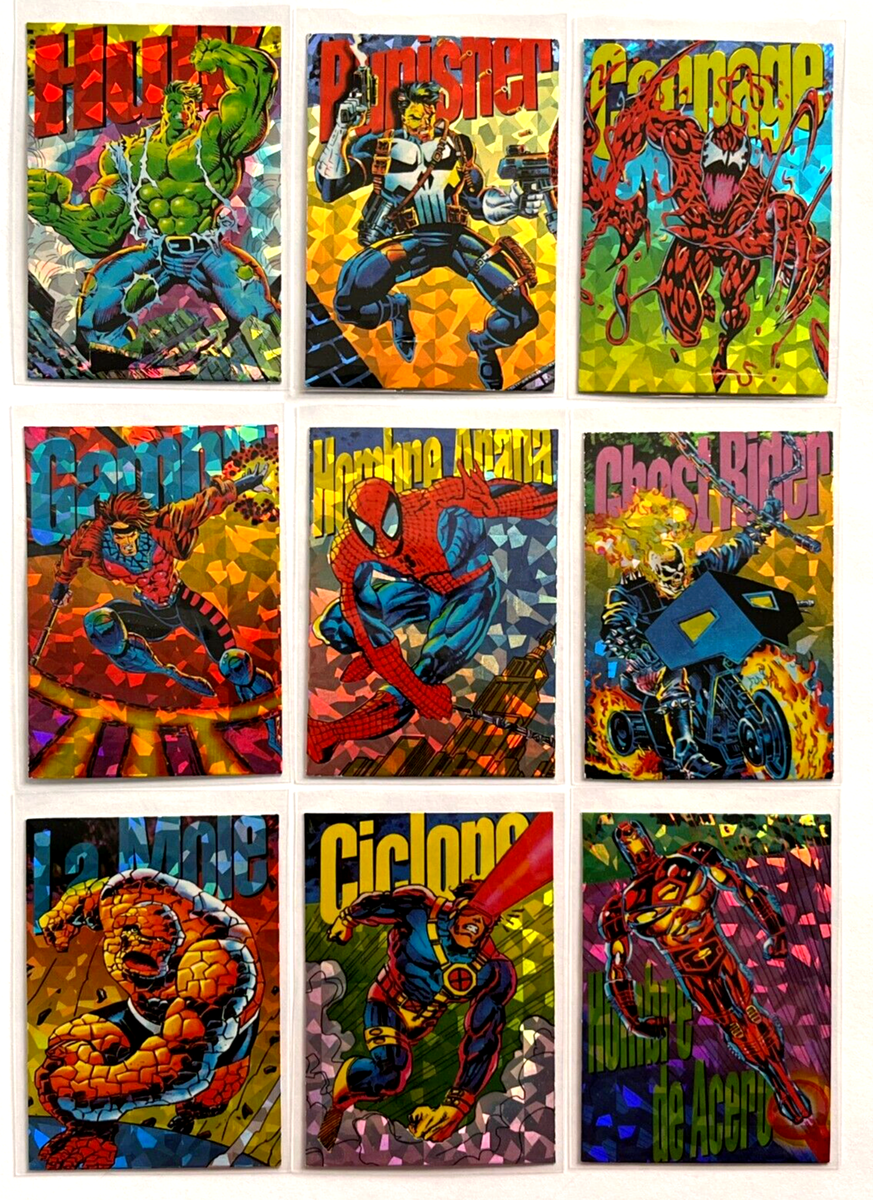 1995 PEPSICARDS MARVEL Reprint Full Set Cards + Binder Venom Hulk