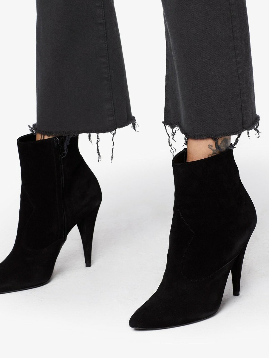 NWT Mother Denim Hustler Ankle Fray Faded Black Size 24 $208 | eBay