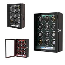 DUKWIN Automatic 12 Watch Winder Watches Box LCD Touch Screen Display Case Gift