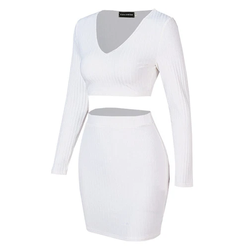 Sexy Women Knit Sweater Casual Bodycon Slim Party Club Mini Dress Skirts Ladies - Bild 5 von 21