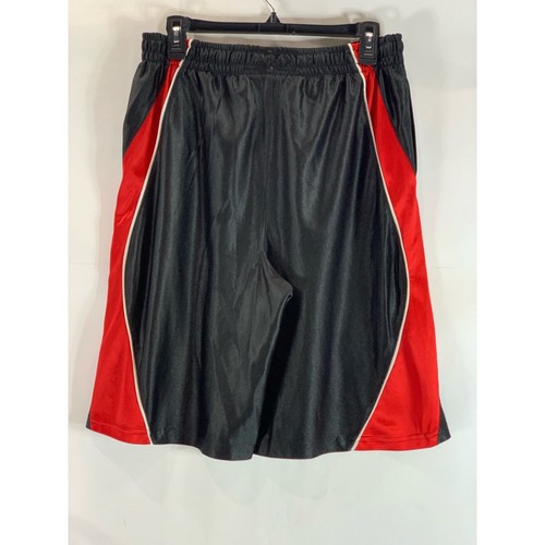 NBA Boys Black/Red Elastic Waist Regular-fit Pull-On Basketball Shorts SZ 18(XL) - Picture 2 of 11