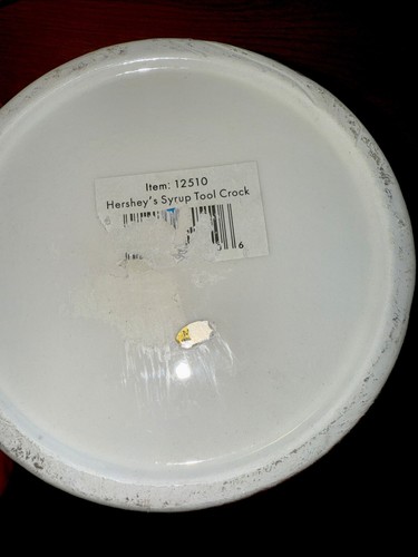 Hersheys Chocolate Syrup Tool Crock-8 " Tall - 6" Dia. - Picture 4 of 4
