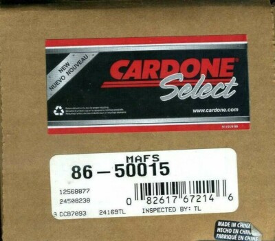 NEW Cardone SELECT 86 50015 New Mass Air Flow Sensor (MAFS) tool#569