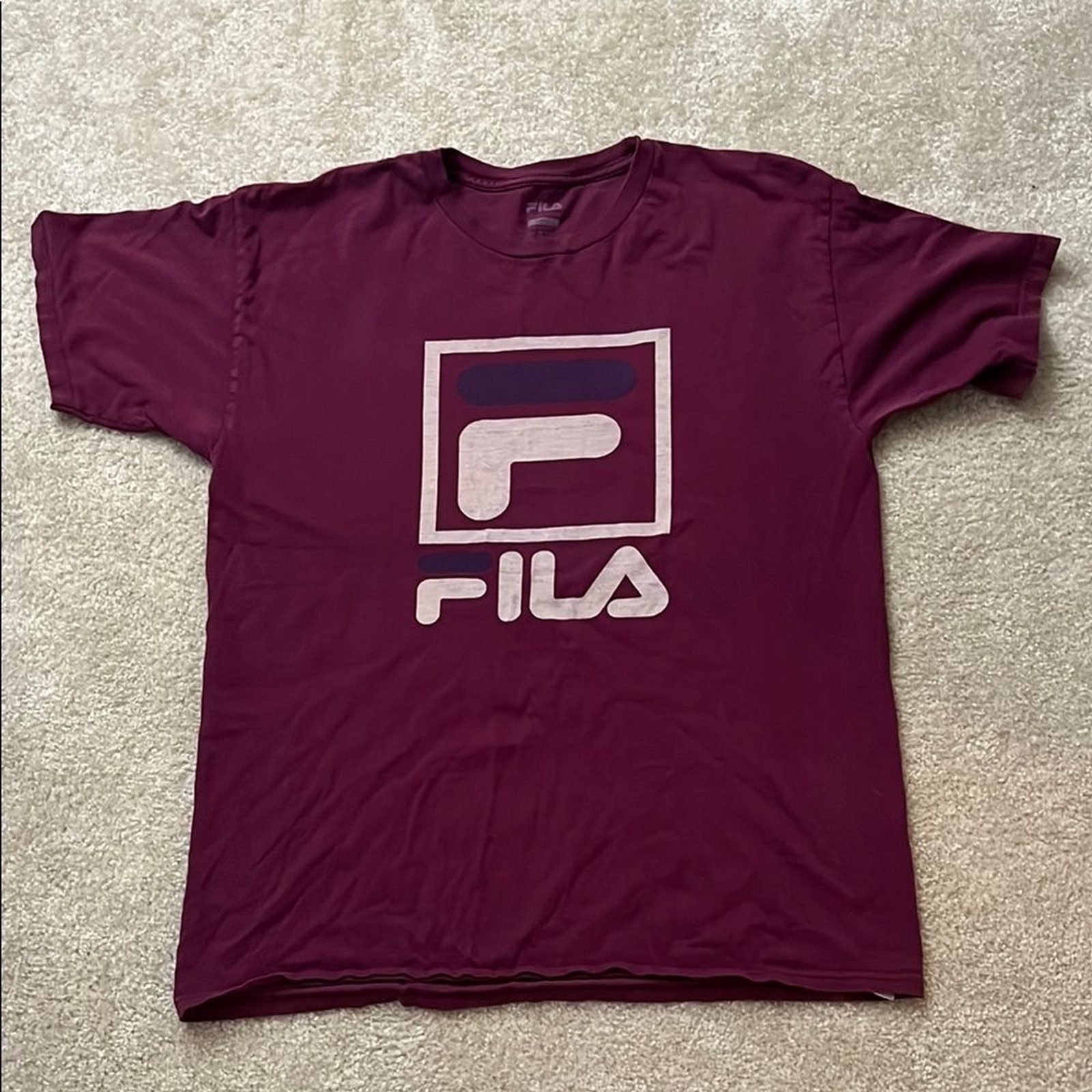 T shirt rossa manica corta Fila taglia L