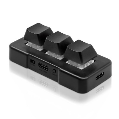USB + 24 G Wireless + BT 3-Tasten-Mini-kundenspezifische mechanische Tastatur mi