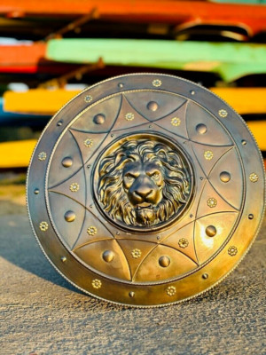 Medieval Lion Face Authentic Battle Warrior Shield for Cosplay & Roleplay Shield