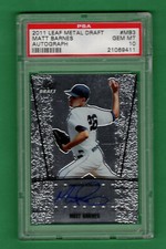 2011 LEAF METAL DRAFT MATT BARNES AUTO ON CARD PSA 10 RED SOX