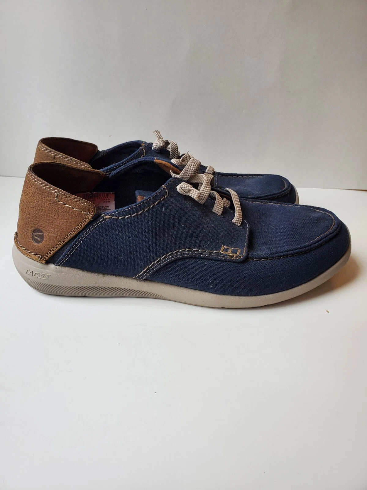 Scarpe Clarks uomo taglia 9 Gorwin in tessuto con pizzo. Oxford colore blu navy.
