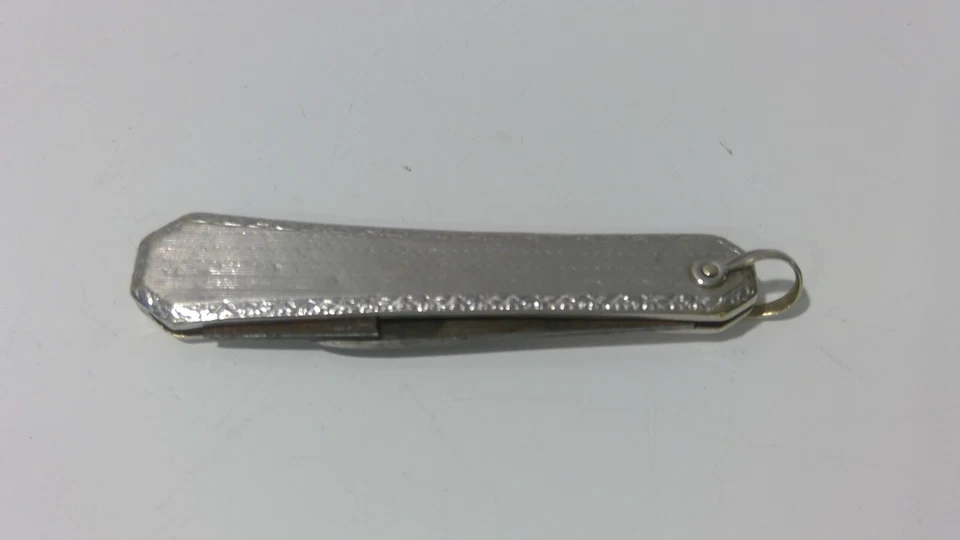 Cuchillo Empire Knife Co., Winsted, CT. antiguo/vintage PLATINO 14K Cuchillo bolígrafo Foto 2 de 4