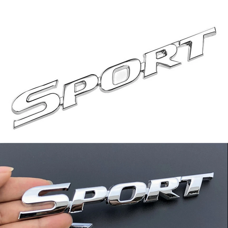 3D Metal Car Trunk Fender Door Emblem Badge Decal Sport Racing Logo Sticker Trim - Image 4 of 4