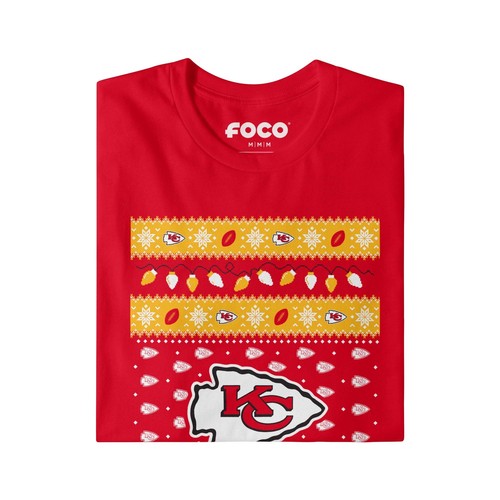 FOCO Herren Kansas City Chiefs NFL Team Logo Holiday Lights Pullover Langarm - Bild 4 von 5