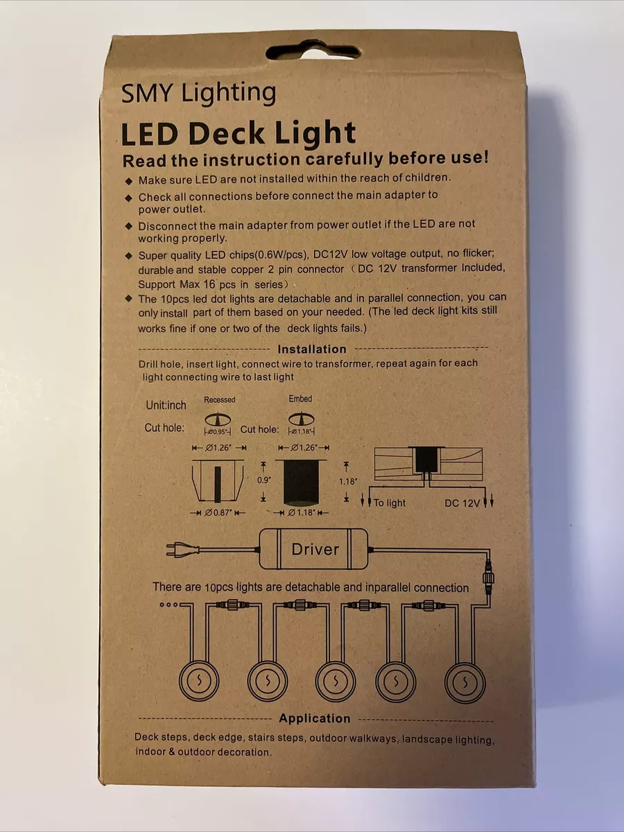 Smy lighting sale led deck lights