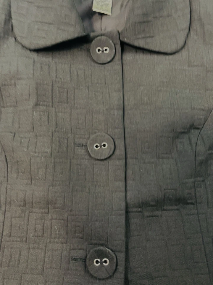 Marisa Christina Woman's Black Solid Lined Blazer Size 8 NICE - Image 4 of 4