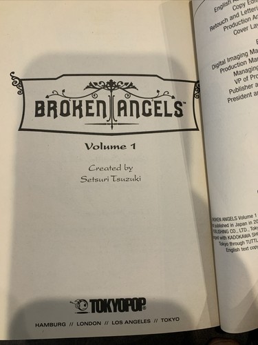 Broken Angels, Vol 1 (2006) by Setsuri Tsuzuki TokyoPOP, English Manga, Shojo mb - Picture 3 of 4