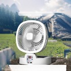 Solar-powered quiet folding fan with wide coverage and portable design for