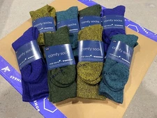 [8 Pairs] Bombas x Virgin Atlantic Calf Socks - Blueberry/Surf Navy/Pine/Desert 