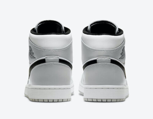 Nike Air Jordan 1 Mid Men's Shoe Sneakers Smoke Grey Black White Dior 554724-092 - Picture 5 of 6