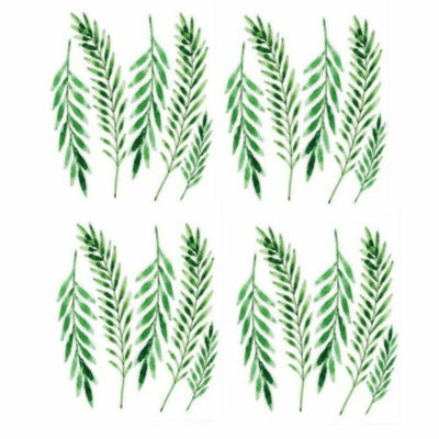 30 Aufkleber Blattstängel grün Pflanzen Blätter DIY Wandtattoo Sticker Tattoo 