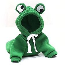 Warm Fleece Dog Coat Fruit Design Hoodie Winter Jacket Green XS Bulldog