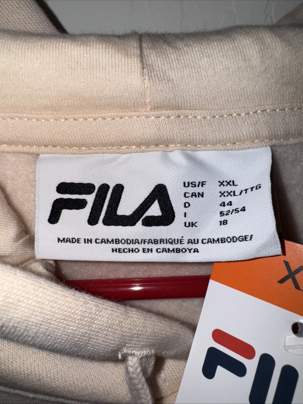 Felpa con cappuccio pullover in pile donna Fila peso medio logo taglia XXL