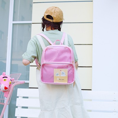  1PC Jelly Backpack Stylish Waterproof Transparent Zipper Backpack for Teenager