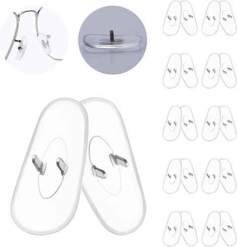 6 Pairs Clear Nose Pads Nosepiece Replacement for Ray-Ban RB3719 54mm Sunglasses - Foto 7 di 7