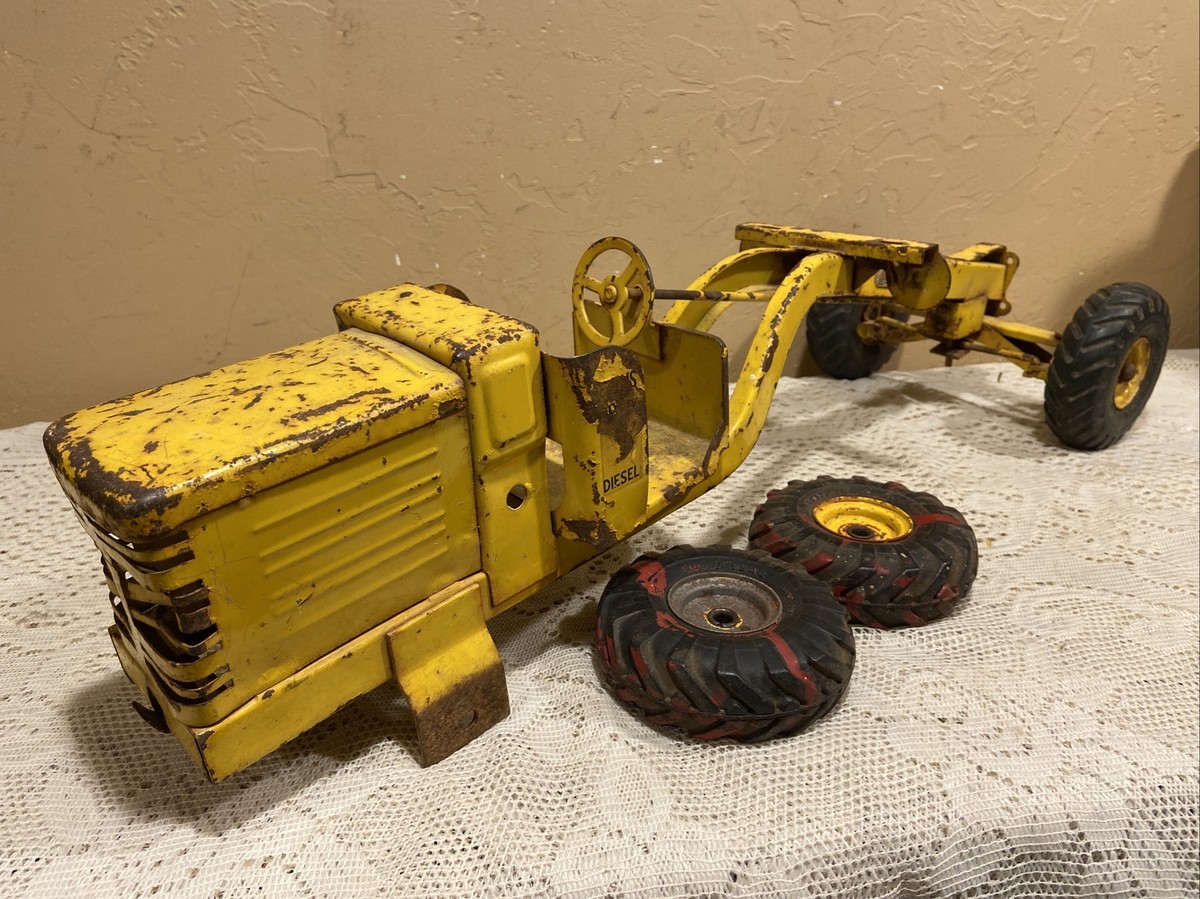 Vintage Doepke Model Toys Adams Pressed Steel Road Grader - Parts