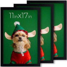 Black Picture Frame Wall Frame Set Composite Wood and HD Acrylic Cover