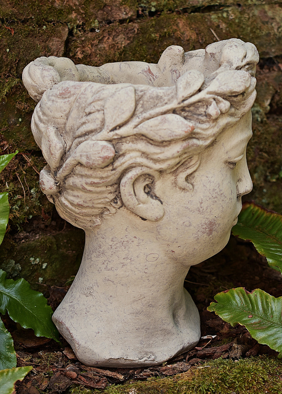 Frauenkopf Pflanzgef Blumentopf Deko PflanzKopf "Frauenkopf" Garten Bste  BlumenTopf bertopf Zement Pflanztopf Frauenbste Figuren Beton Blumenopf  Frauenkopf Pflanzgef UNUS