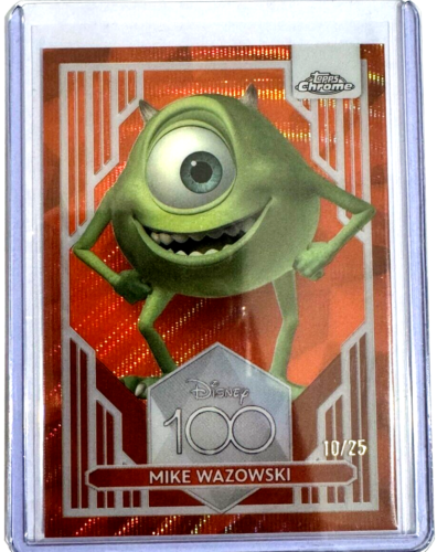 Topps 2023 Chrome Disney 100 Years Monsters Inc Mike Wazowski Orange /25 - Picture 1 of 2