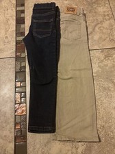 Lot of 2 Boys Jeans size 5 Levis brown regular OshKosh blue skinny