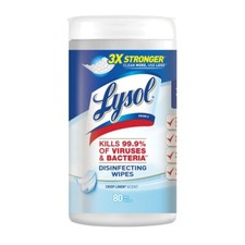 Lysol Fiber Weave Disinfecting Wipes 80 pk Crisp Linen Scent 3x Stronger New 