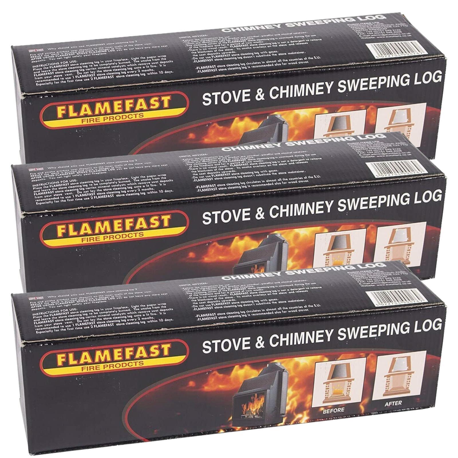 Chimney Cleaning Log Fireplace Stove Soot Creosote Cleaner Eco Flue