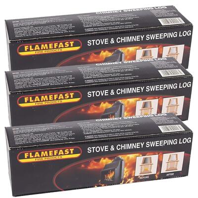 Chimney Cleaning Sweeping Log Flamefast Fire Place Stove Cleaner for sale  online | eBay