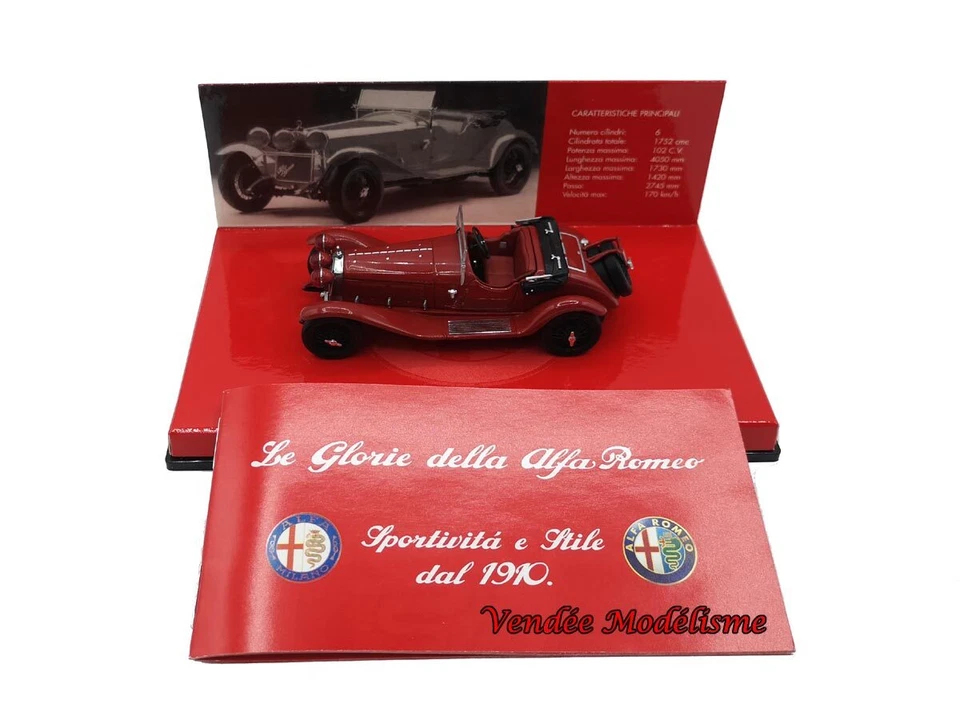 Voiture de collection - Alfa Roméo 6C 1750 GS 1930, Minichamps 1/43 - Photo 2/4