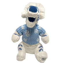 Disney Store Exclusive White Christmas Tigger 14" Plush Winnie the Pooh Blue 14"