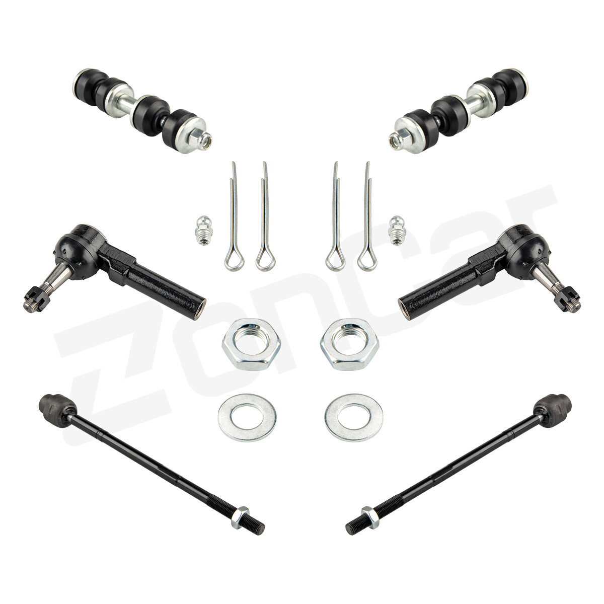 For 2000 -13 Chevy Impala 8PCS Front Lower Control Arm Sway Bar Tie Rod Ends Kit