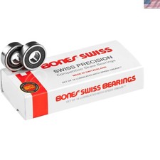 Swiss Skate Bearings 8mm, 16 Pack