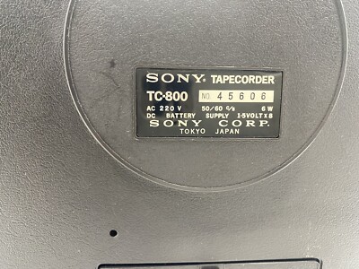 Sony Tapecorder TC-800 Reel-to-Reel Tape Recorder 💥 | eBay