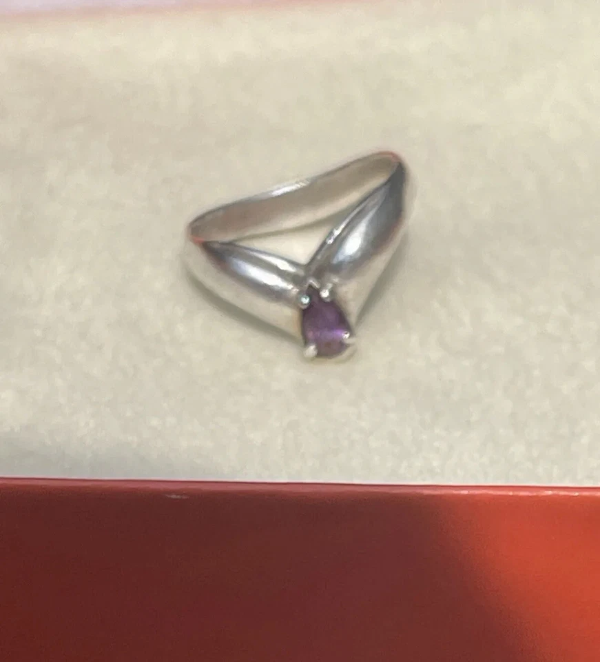 Anillo de cóctel James Avery apogeo piedras preciosas amatista esterlina/talla 7 Foto 2 de 4
