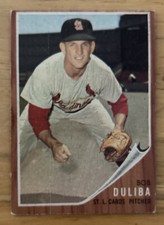 1962 Topps Bob Duliba Baseball Card #149 Cardinals Pitcher Low-Grade Fair O/C
