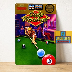 Poster Insegna Metallo Videogioco Nintendo Nes Tasca Laterale Vintage 20x30cm