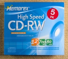 Memorex High Speed CD-RW 5pack 700 MB 80 Min