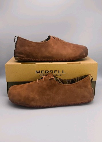 Herren Merrell Mootopia Barfuß Braun Leder Schnürschuhe Geschenk Wandern UK-Größe 8
